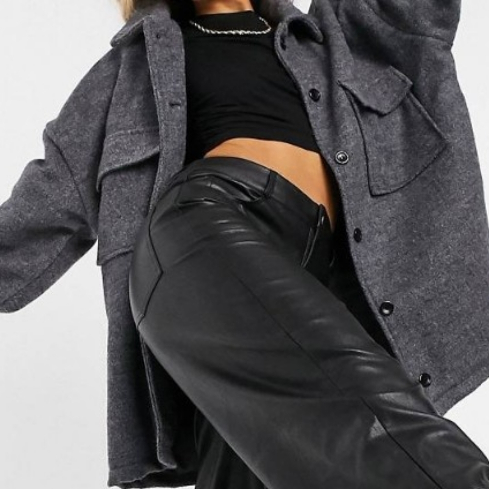 Faux wool jacket in grey COLLUSION size US 2